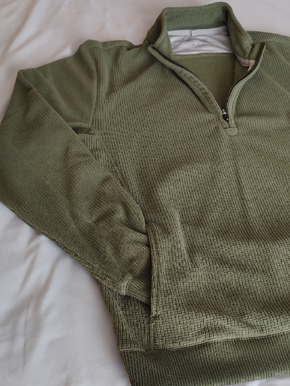 Gear For Sports Men's Sage Green Quarter-Zip Textured Fleece Pullover